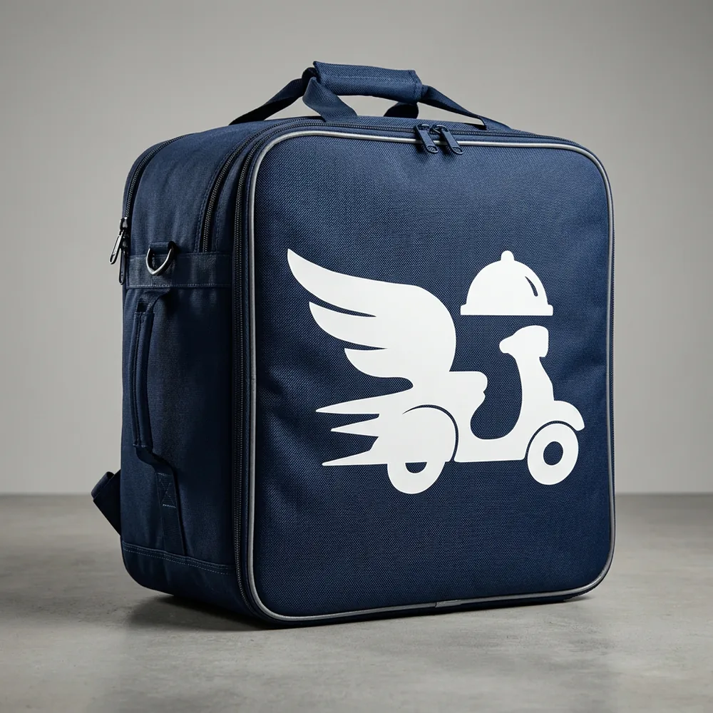 FleetX branded insulated delivery backpack